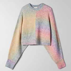 NWT Aritzia Cosmic Cropped Rainbow Sweater